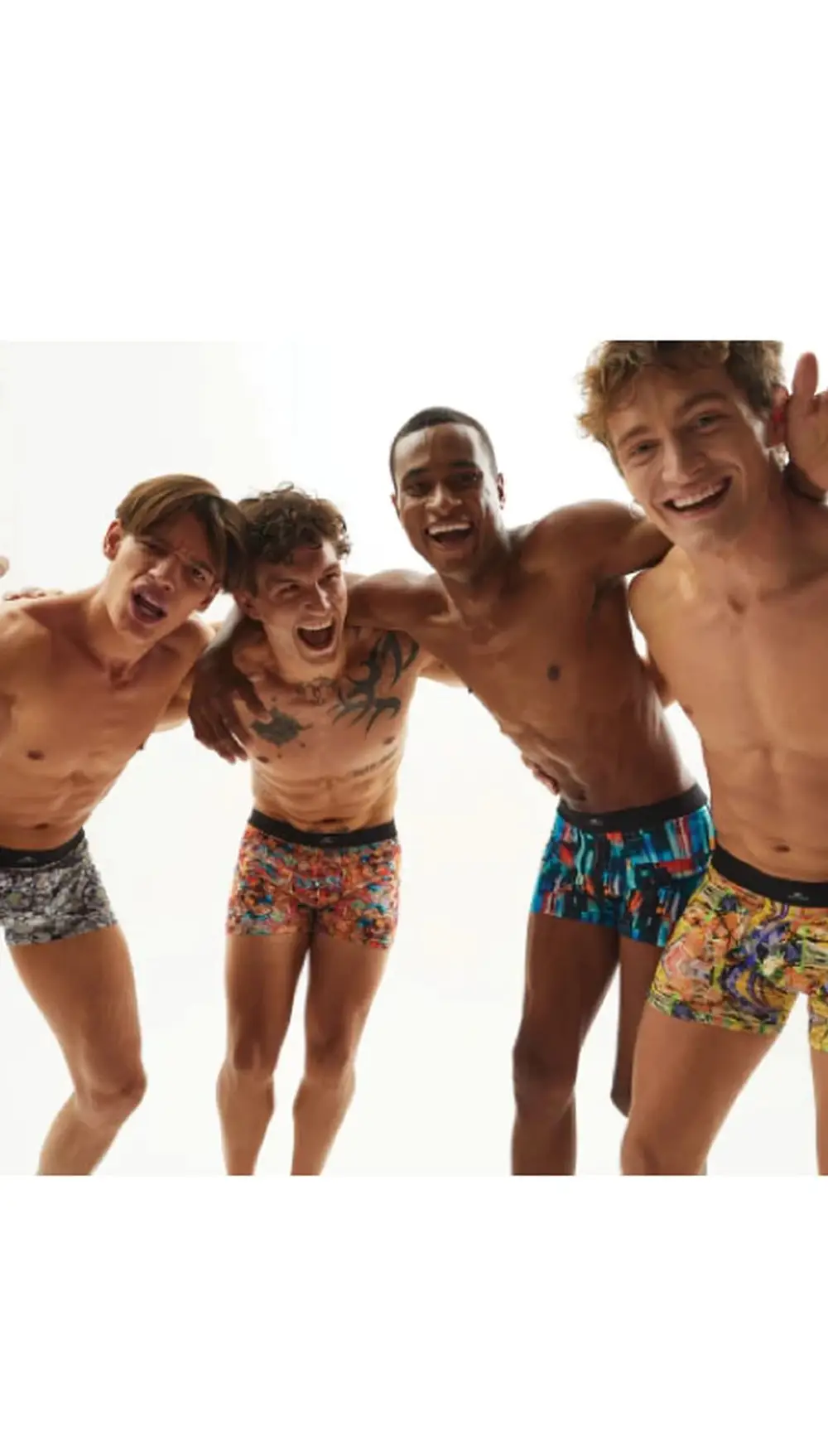 Boxer estampado con pinza central de algodón y lycra - XY