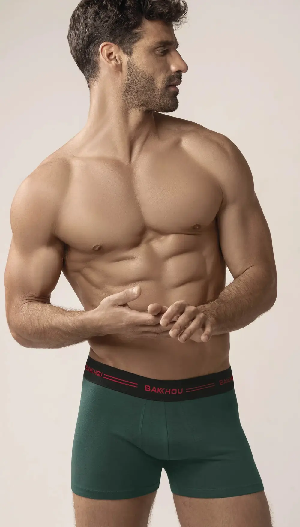 Boxer liso de algodón y lycra- BAKHOU