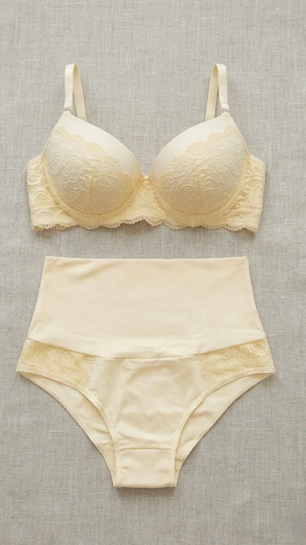 Conjunto Algodon y Lycra con puntilla de Tiro Corto- NATUBEL
