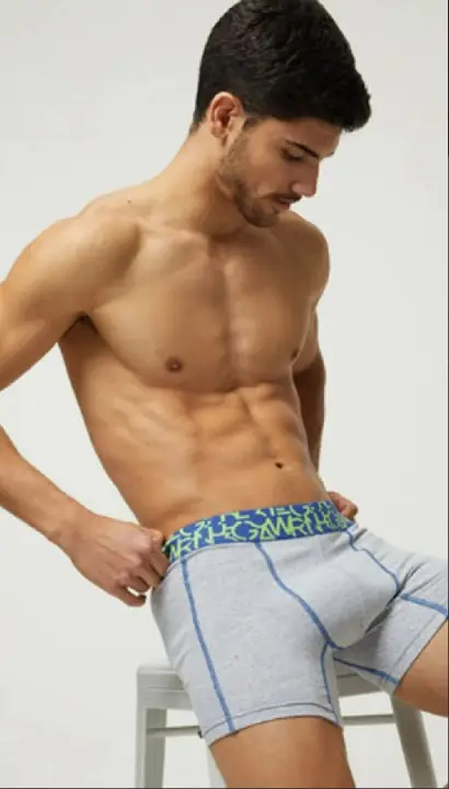 Boxer hombre deportivo con bordado de algodón y lycra- G3
